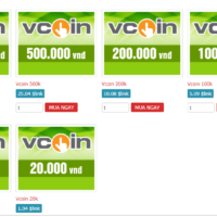 Mua thẻ Vcoin nạp đột kích