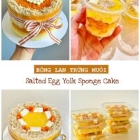 Bánh kem và bánh bông lan trứng muối tươi ngon